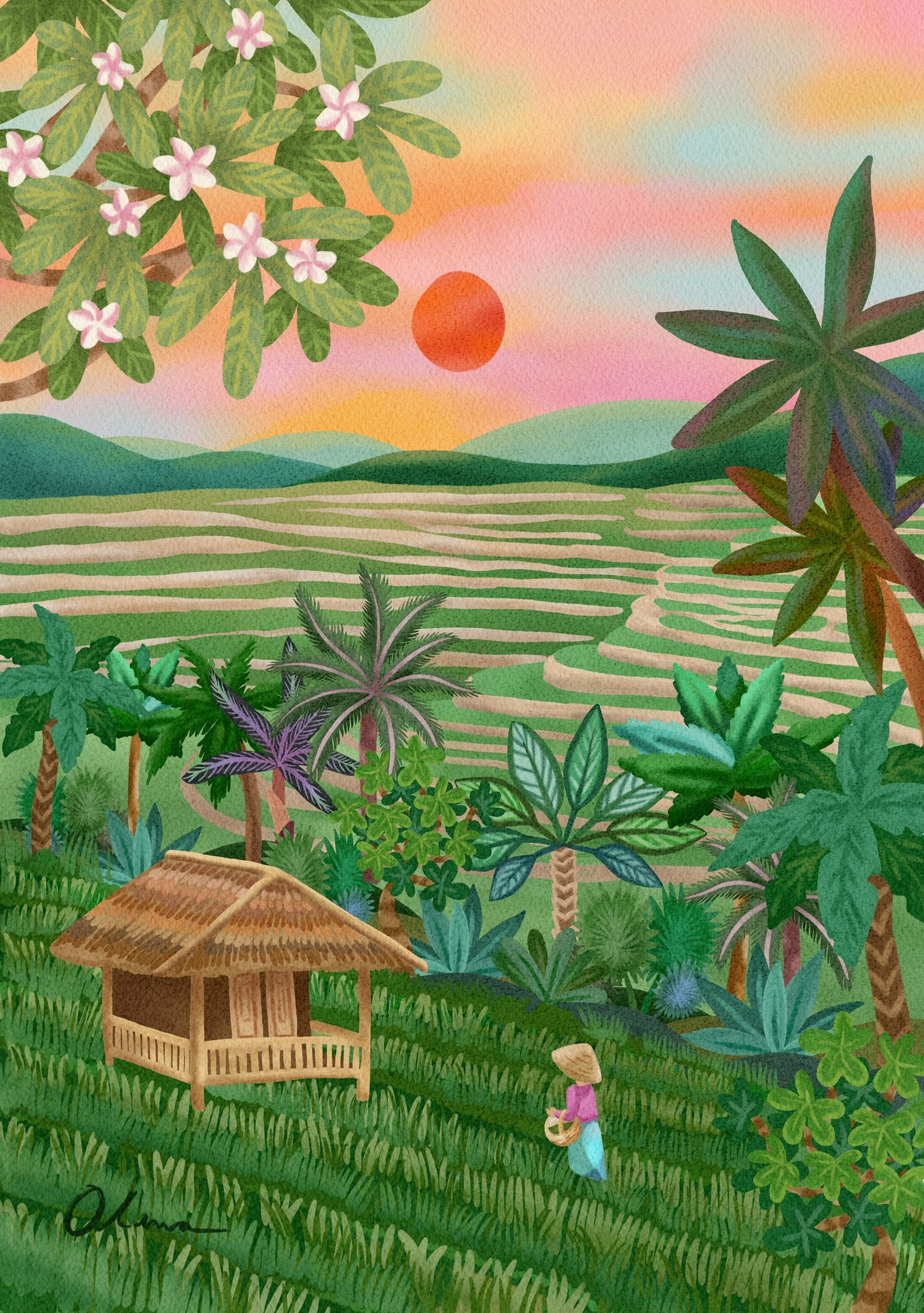 Bali Sunset Art Print