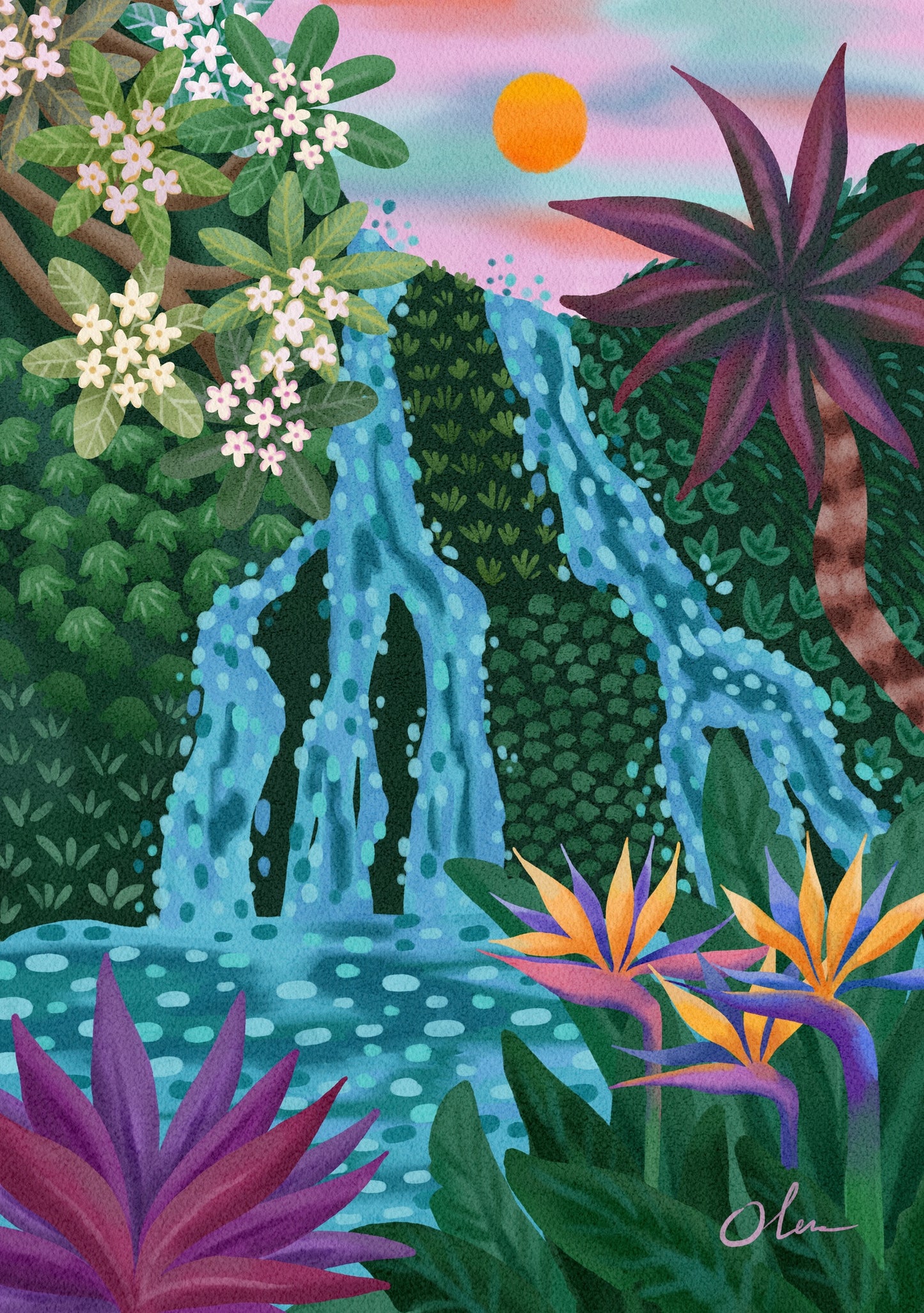 Bali Waterfalls Art Print