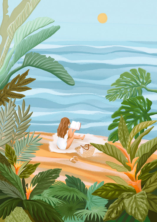 By the sea - art print