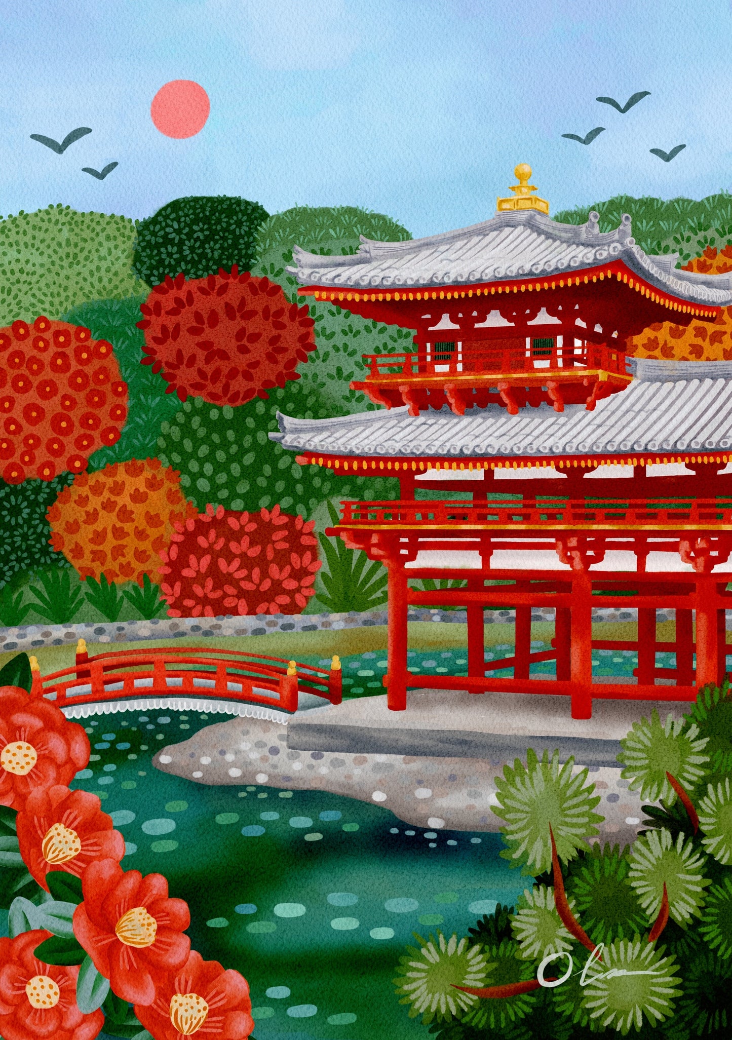 Byodo-in Temple Art Print