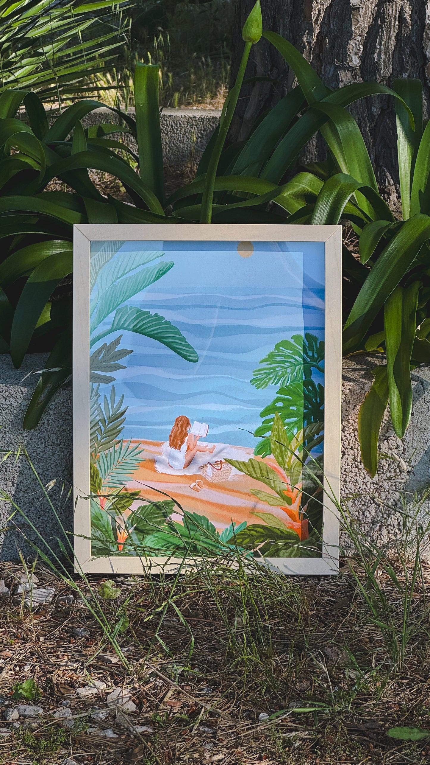 By the sea - art print