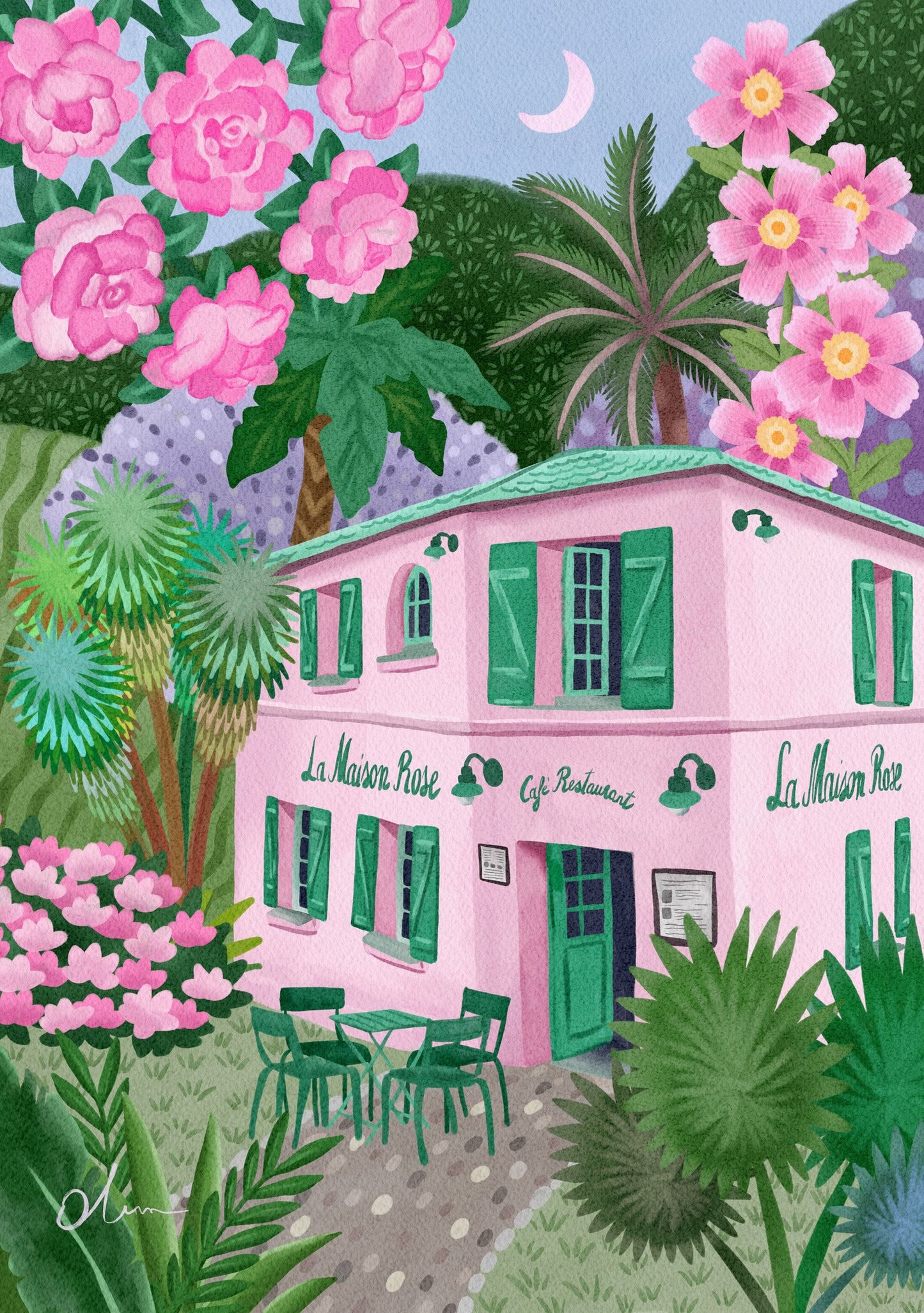Maison Rose Art Print