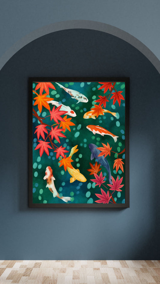 Koi Pond Art Print