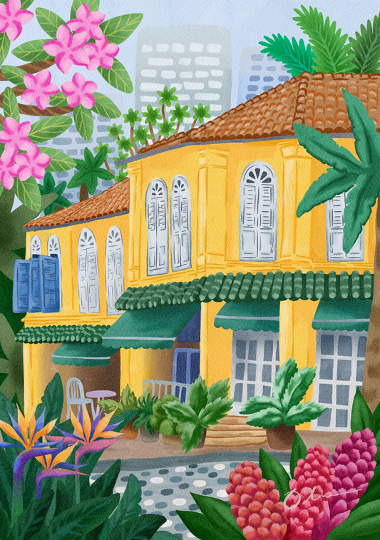 Singapore Streets Art Print